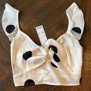 NWT Urban Outfitters Polka dot Top crop Sz M SNDYS.